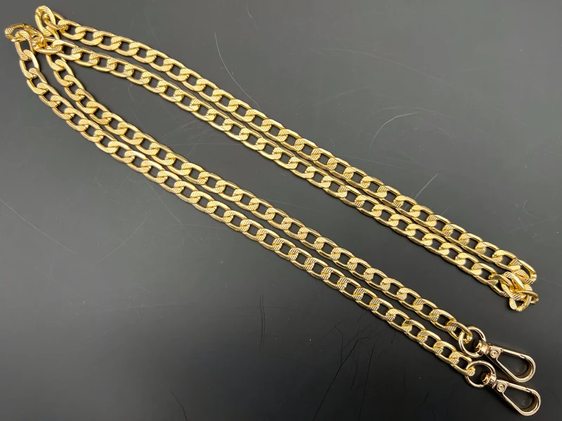 Catena metallo per borse myla | 120 cm 14x8 mm | con moschettoni