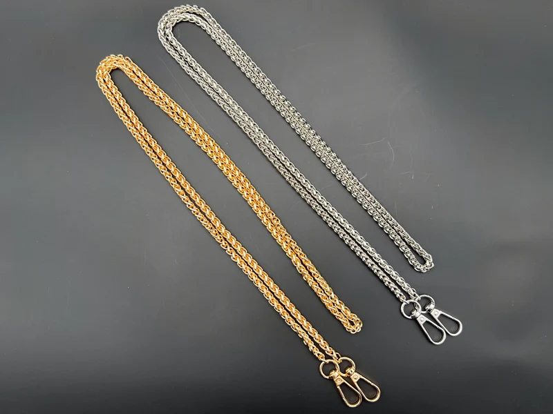 Catena metallo per borse myrta | 120 cm 6 mm | con moschettoni