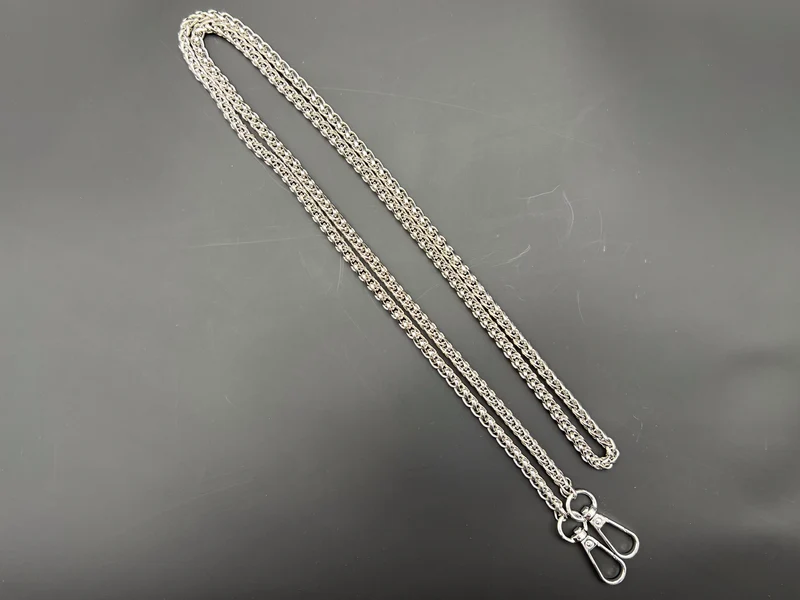 Catena metallo per borse myrta | 120 cm 6 mm | con moschettoni