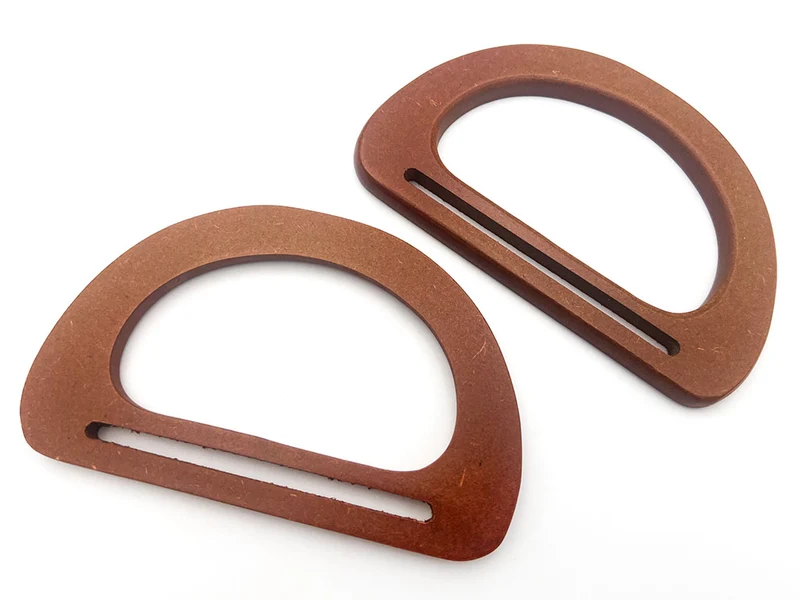 Manici in legno per borse all'uncinetto mod. d | 14x9 cm | 1 coppia