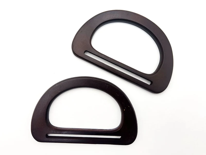 Manici in legno per borse all'uncinetto mod. d | 14x9 cm | 1 coppia