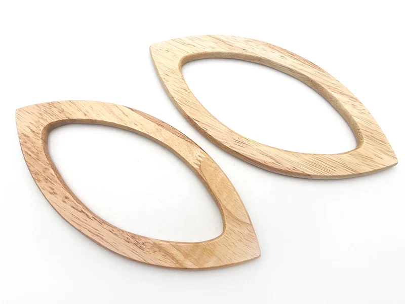 Manici in legno per borse mod. occhio | 19x9 cm | 1 coppia