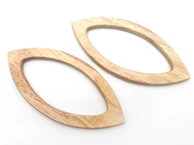 Manici in legno per borse mod. occhio | 19x9 cm | 1 coppia