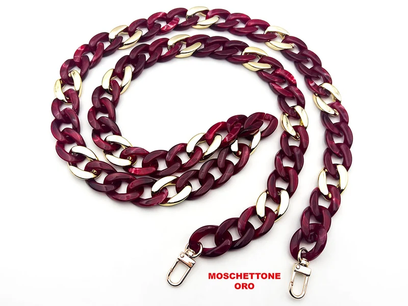 Manico tracolla in resina con ganci per borse | 120 cm | cf 1 pz