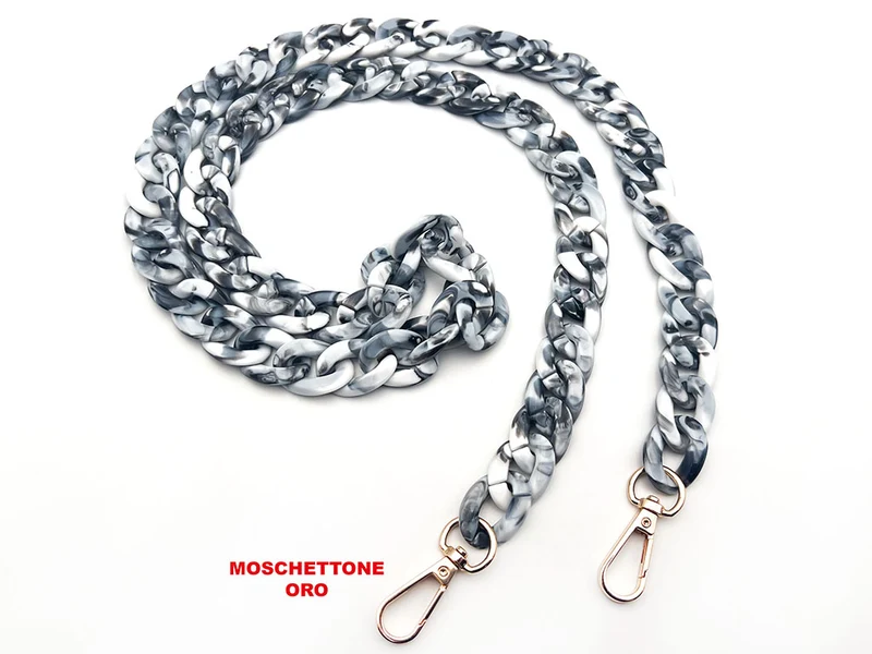 Manico tracolla in resina con ganci per borse | 120 cm | cf 1 pz
