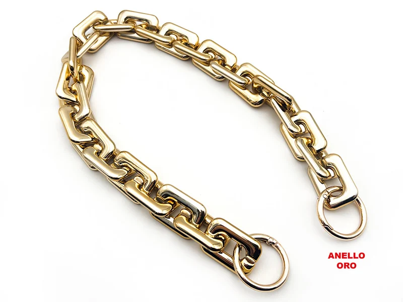 Manico a catena in resina con anelli per borse | 54 cm | cf 1 pz