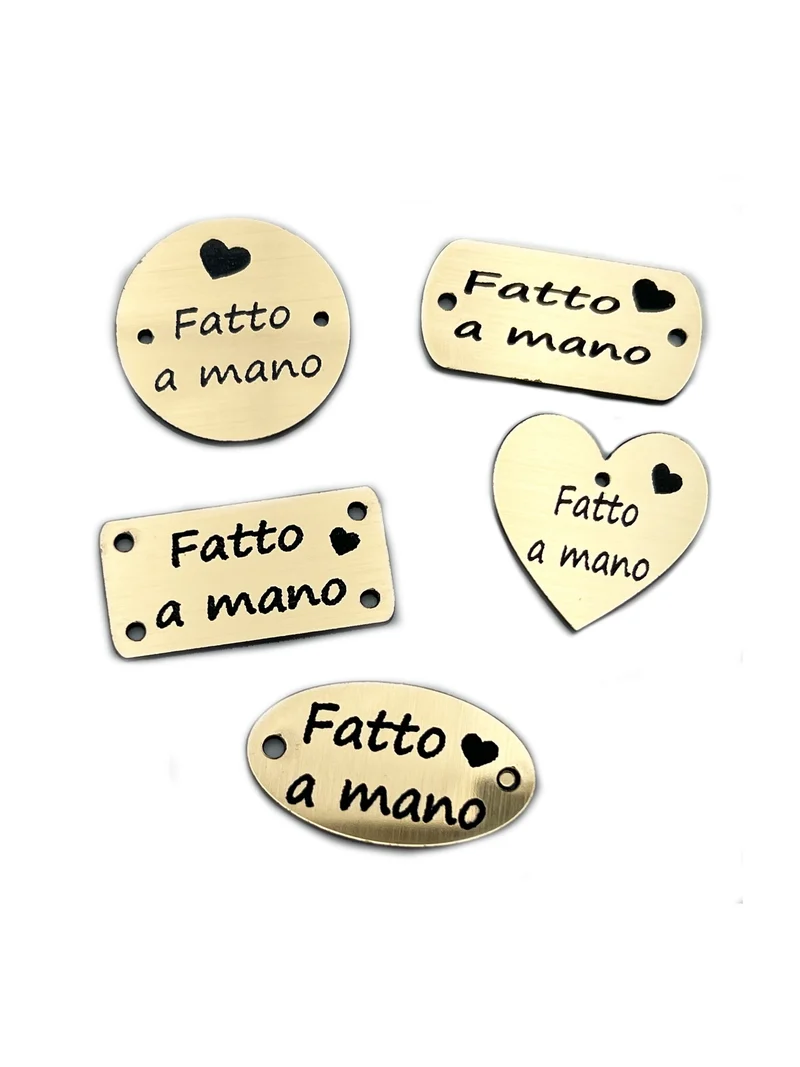 Etichette fatto a mano per borse | cf 5 pz | assortite