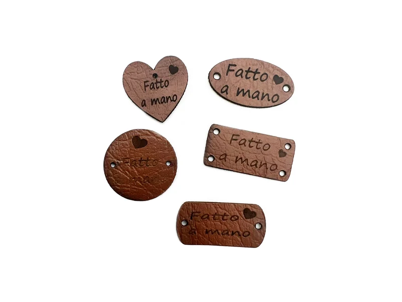 Etichette fatto a mano per borse | cf 5 pz | assortite