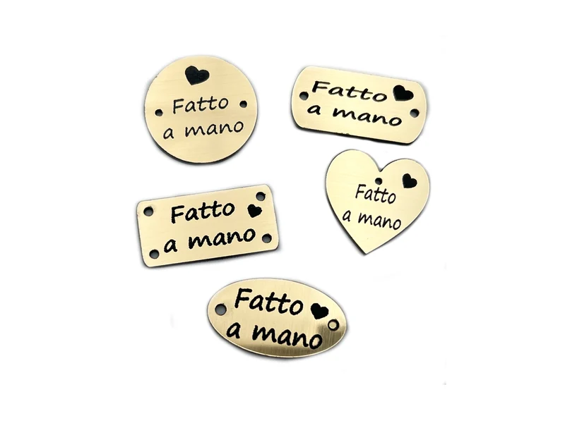 Etichette fatto a mano per borse | cf 5 pz | assortite