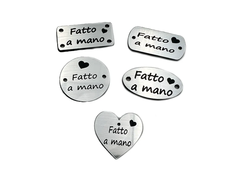 Etichette fatto a mano per borse | cf 5 pz | assortite
