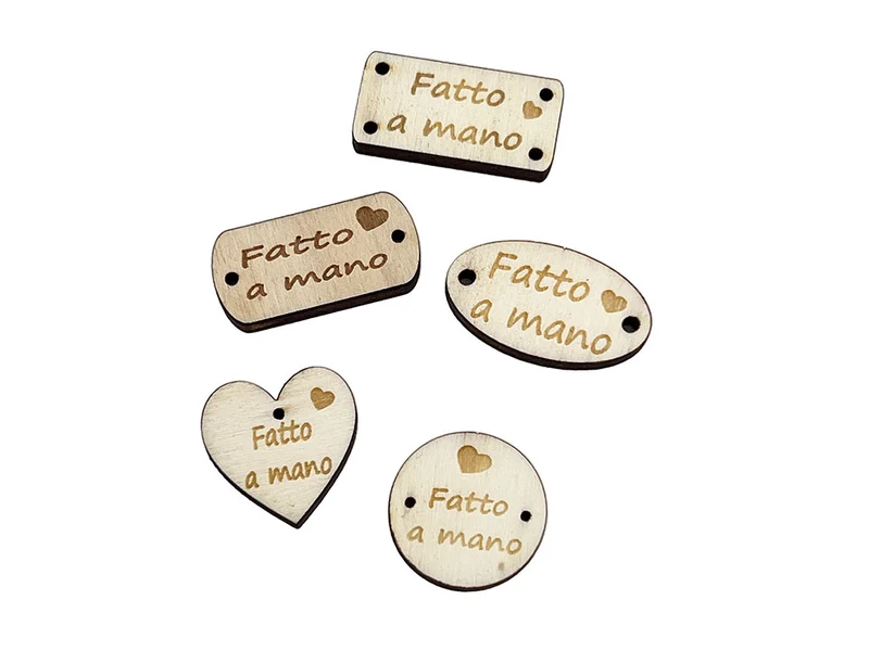 Etichette fatto a mano per borse | cf 5 pz | assortite