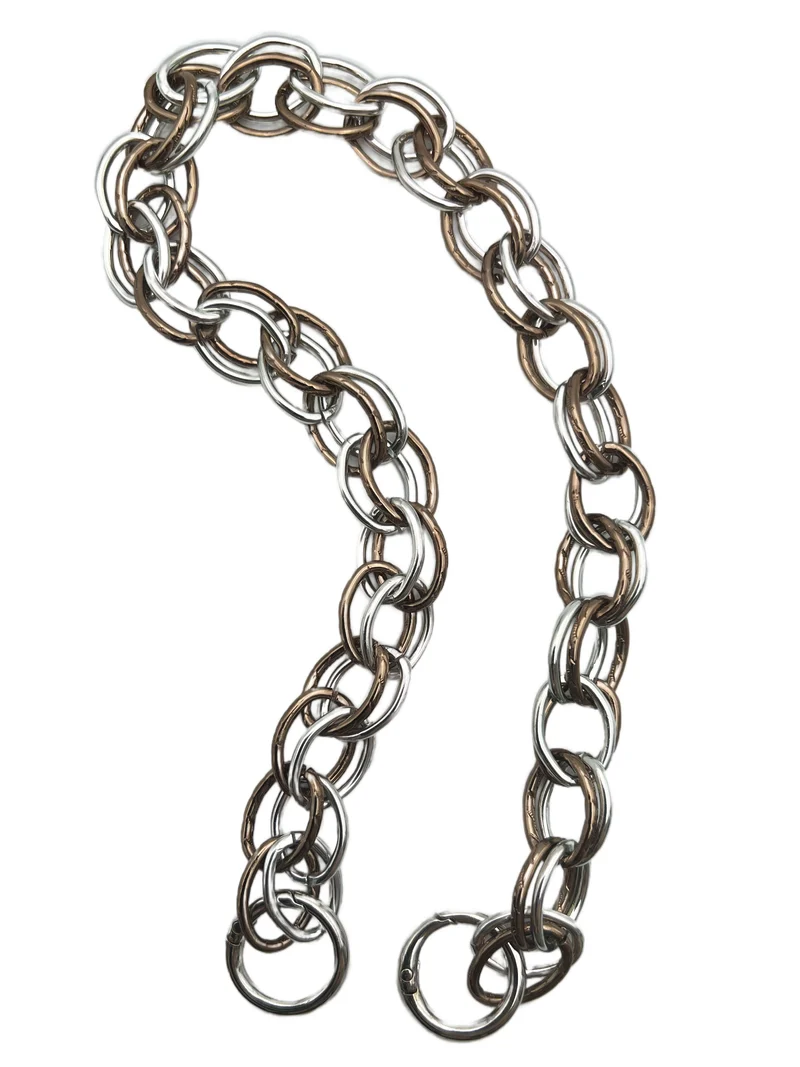 Catena in metallo anelli | 1 metro 2x1,5 mm | per borse e tracolle