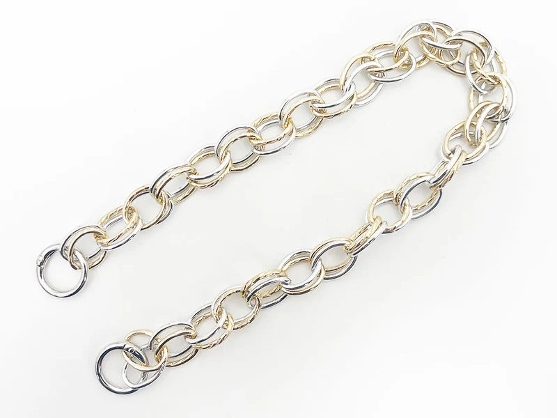 Catena in metallo anelli | 1 metro 2x1,5 mm | per borse e tracolle