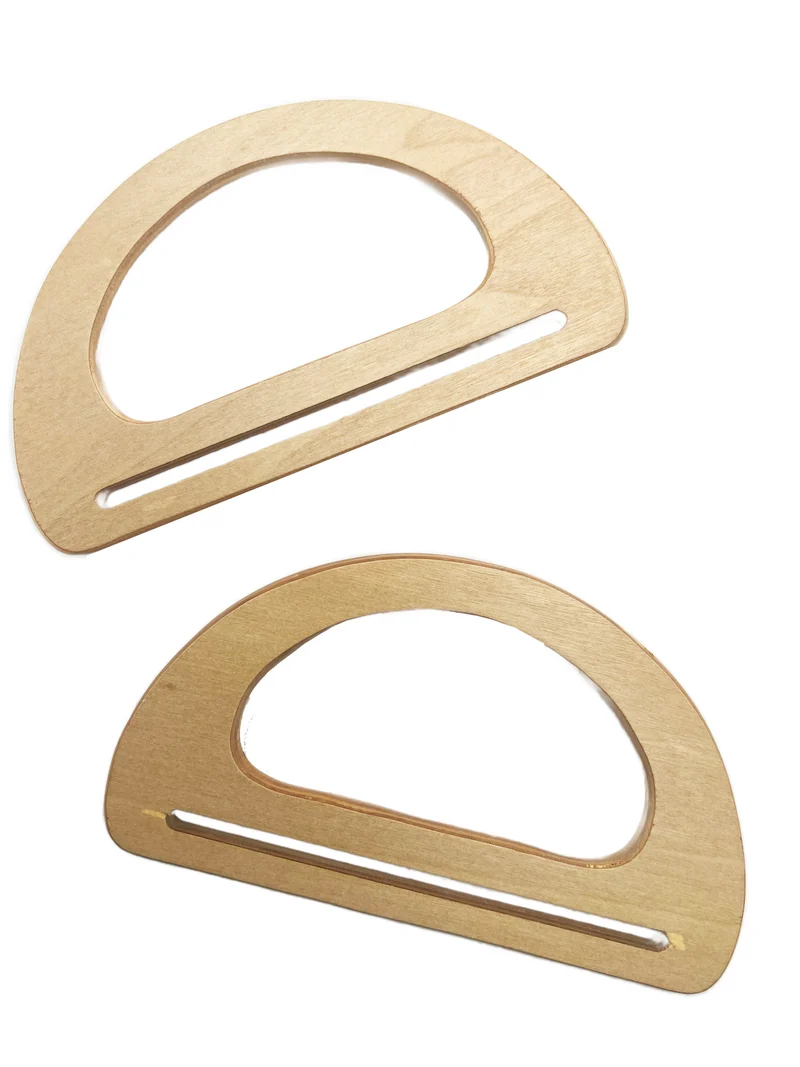 Manici in legno per borse all'uncinetto | 10x17 cm | 1 coppia