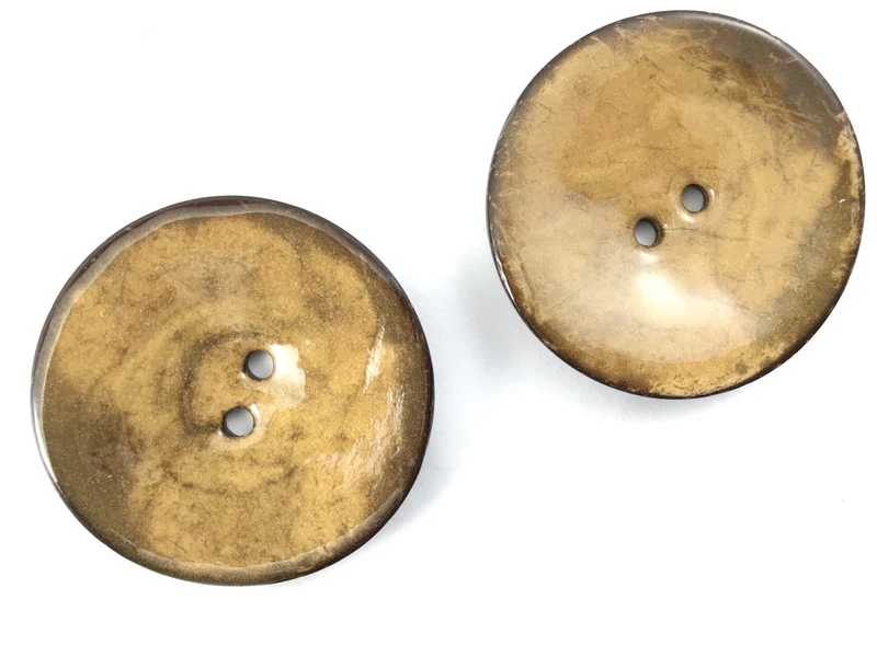 Bottoni legno di cocco cf.2 pz