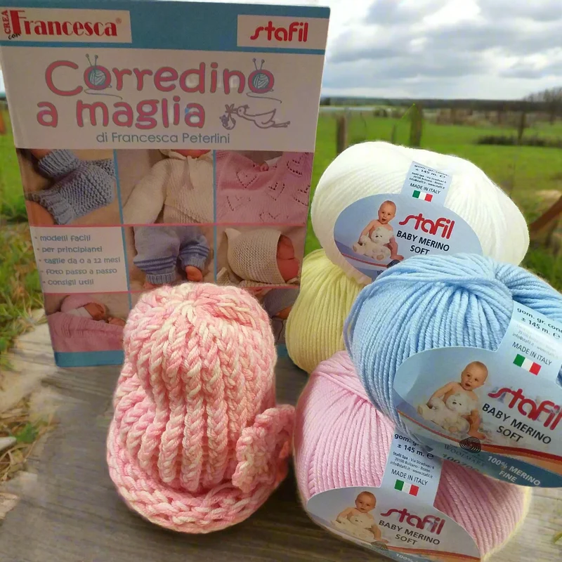 Corredino nascita kit maglia di lana invernale merino per neonato