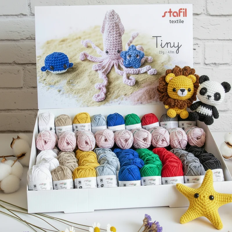 Filato cotone riciclato uncinetto amigurumi ecologico Stafil green