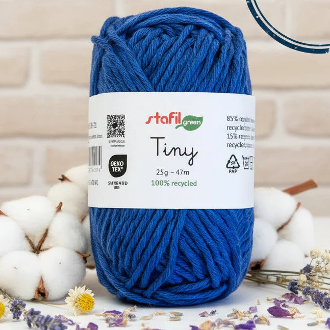 Filato cotone riciclato uncinetto amigurumi ecologico Stafil green
