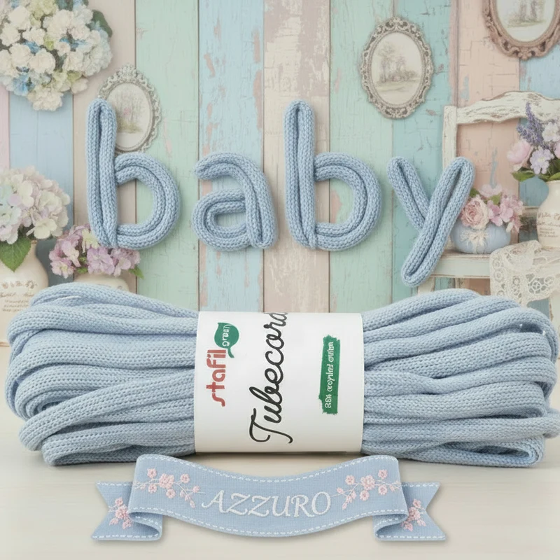 Tricotin pronto cordoncino tubolare corda per scritte nomi fiori
