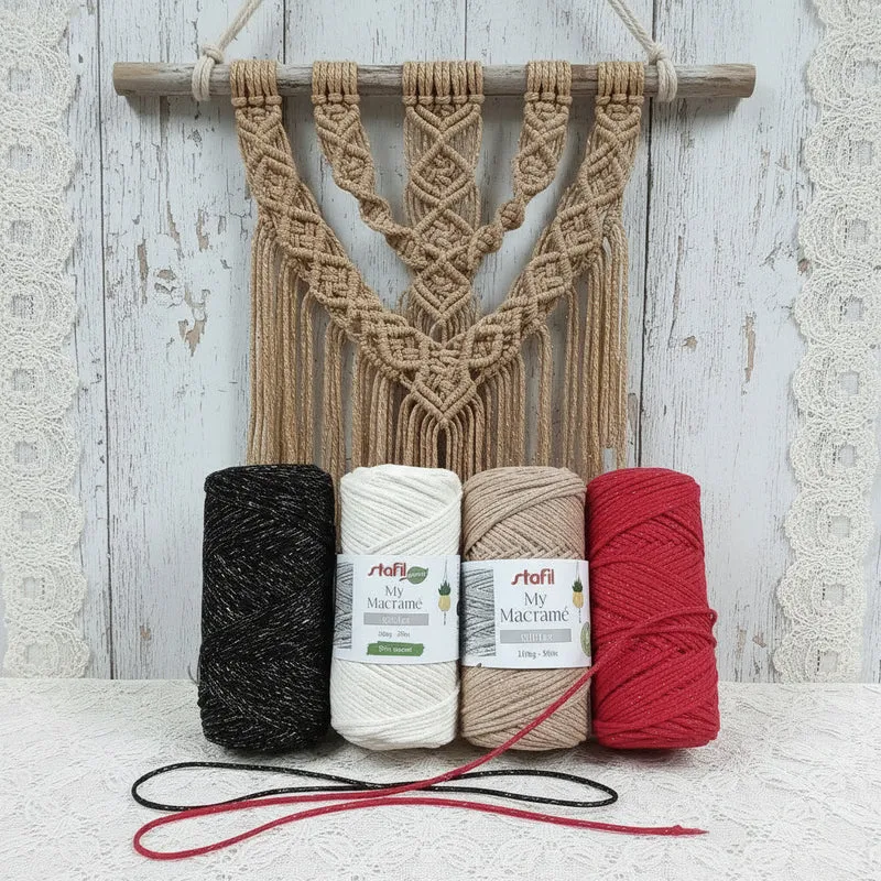 Lurex corda macramè filato 2 mm filo glitter per addobbi Natale