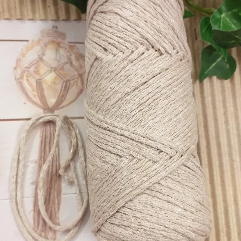 Lurex corda macramè filato 2 mm filo glitter per addobbi Natale