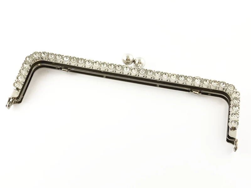 Chiusura clic clac strass per borse | 21x6,5 cm | cf 1 pz