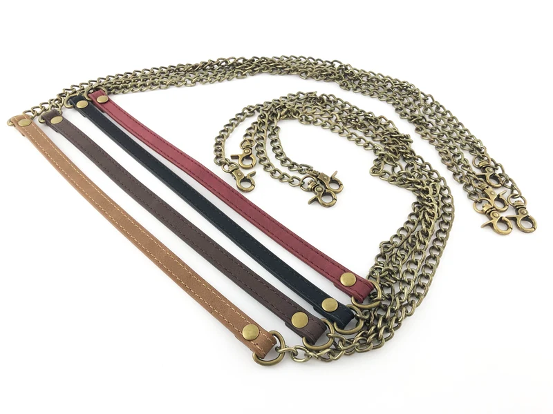 Manico catena + similpelle per borse | 120 cm | cf 1 pz