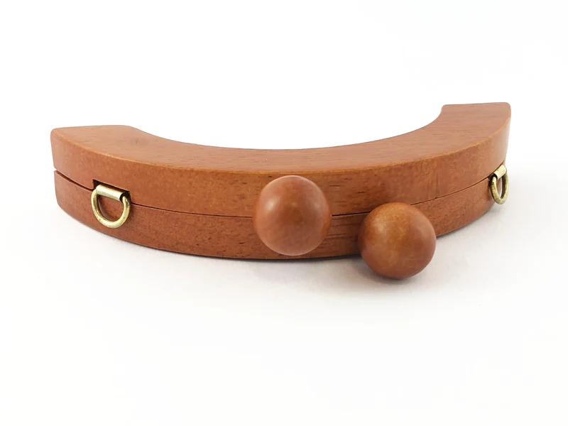 Chiusura clic clac legno per borse mod. 27 | 14x6 cm | cf 1 pz