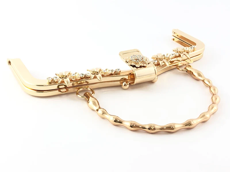 Chiusura clic clac strass per borse n.16 | 20.5 cm | cf 1 pz