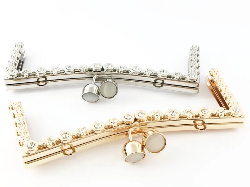 Chiusura clic clac strass per borse | 19 cm | cf 1 pz