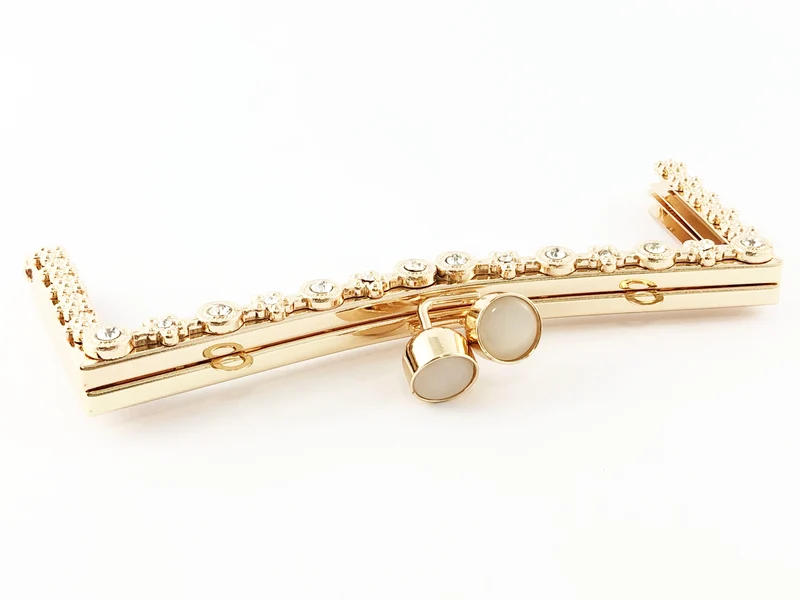 Chiusura clic clac strass per borse | 19 cm | cf 1 pz
