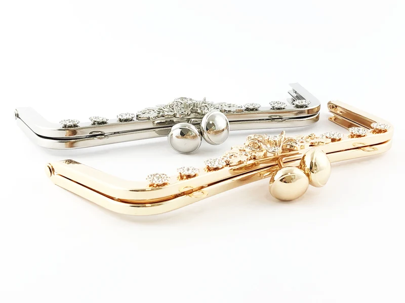 Chiusura clic clac strass per borse n.32 | 20 cm | cf 1 pz