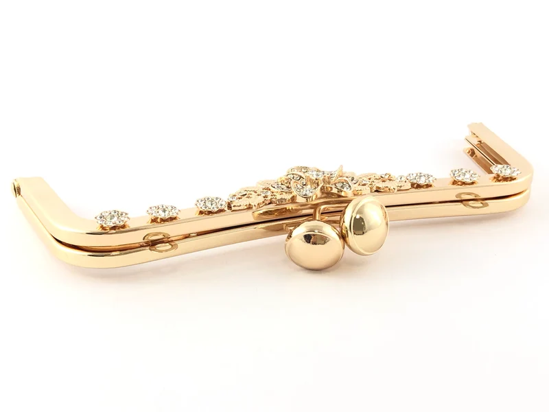 Chiusura clic clac strass per borse n.32 | 20 cm | cf 1 pz