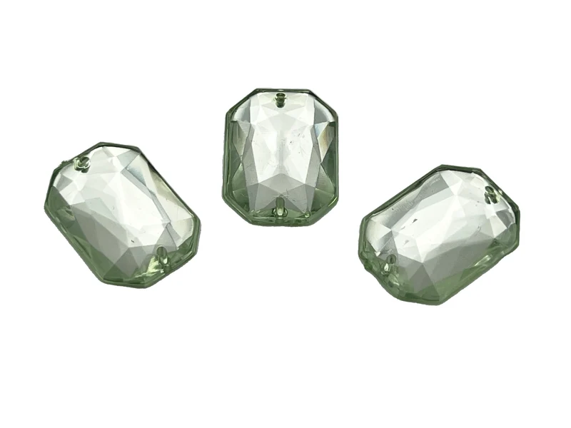 Pietre acriliche da cucire rett.18x25mm cf15pz