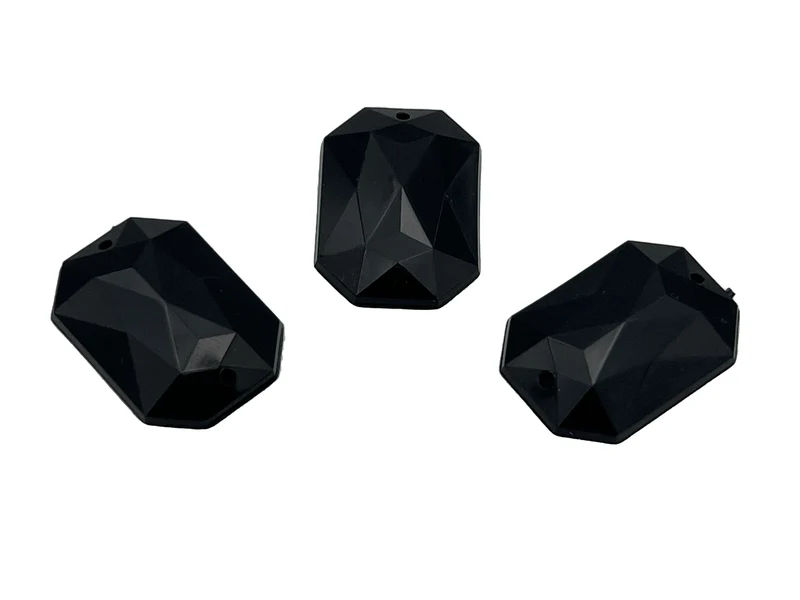 Pietre acriliche da cucire rett.18x25mm cf15pz