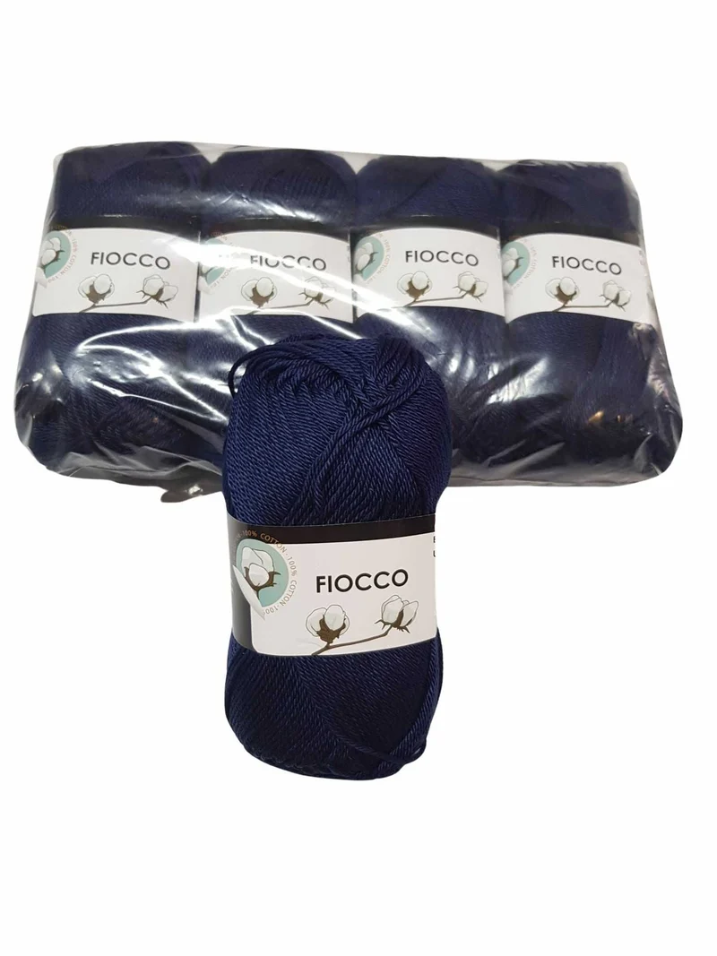 5 gomitoli Filato di Cotone Fiocco Naturale 100% TreSfere in Confezione da 250gr.