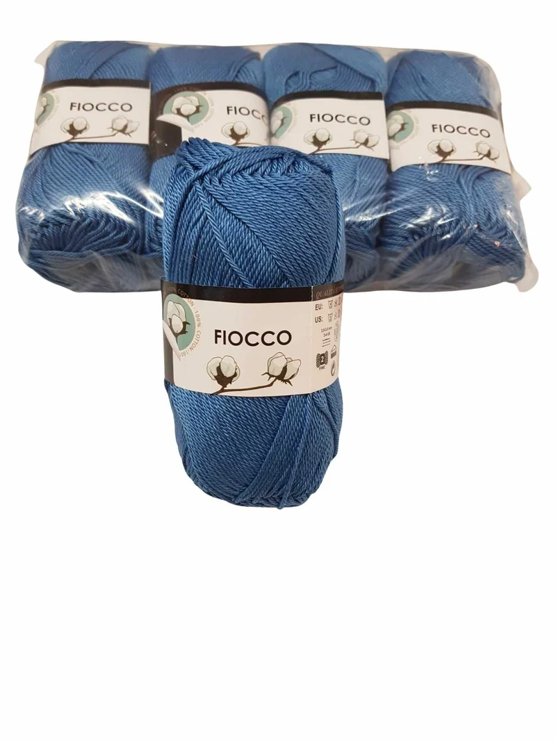 5 gomitoli Filato di Cotone Fiocco Naturale 100% TreSfere in Confezione da 250gr.