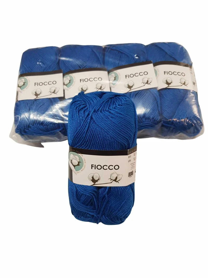 5 gomitoli Filato di Cotone Fiocco Naturale 100% TreSfere in Confezione da 250gr.