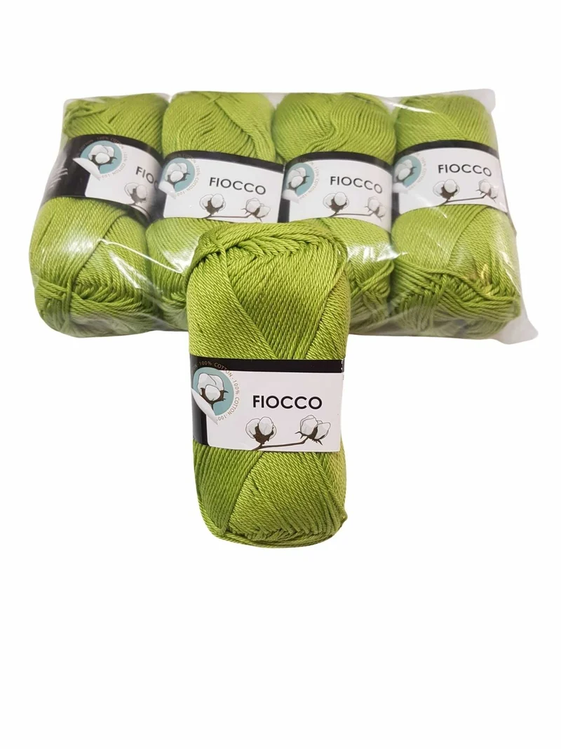 5 gomitoli Filato di Cotone Fiocco Naturale 100% TreSfere in Confezione da 250gr.