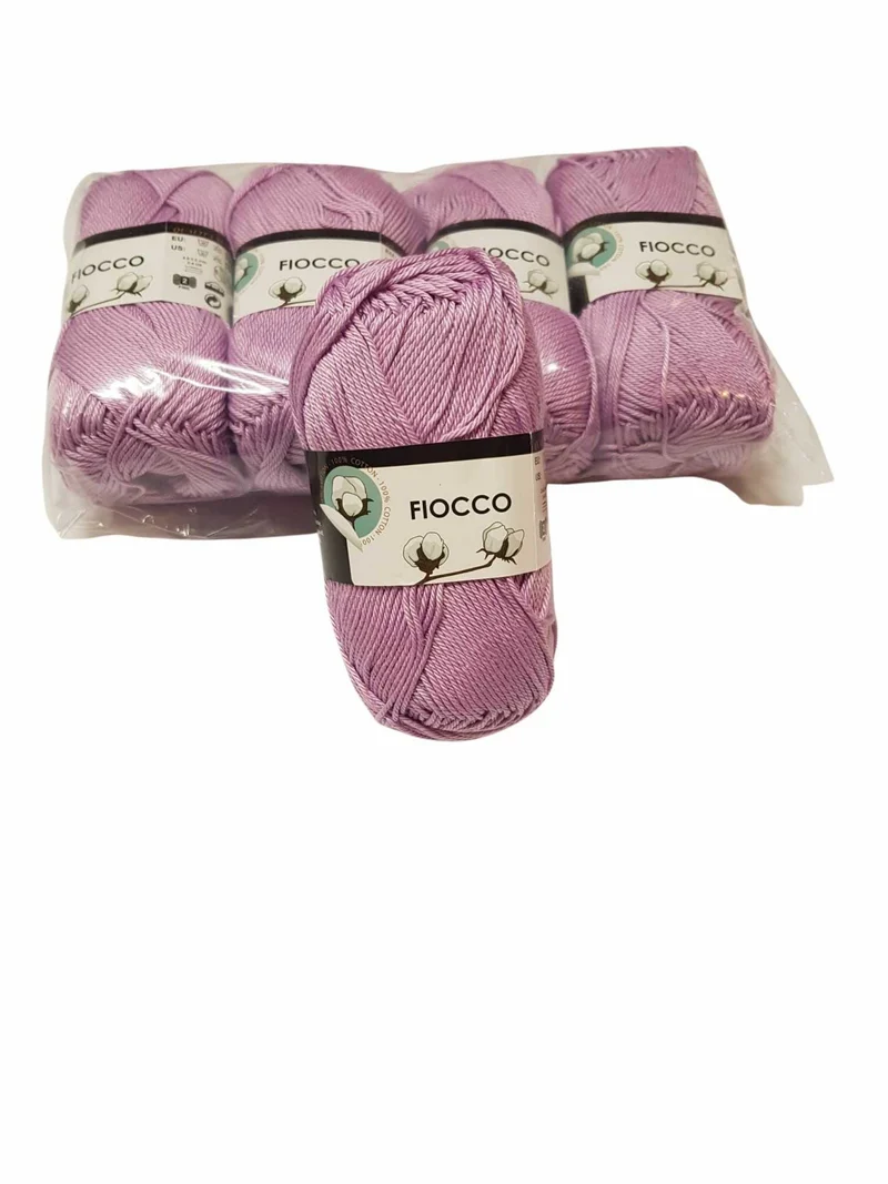 5 gomitoli Filato di Cotone Fiocco Naturale 100% TreSfere in Confezione da 250gr.