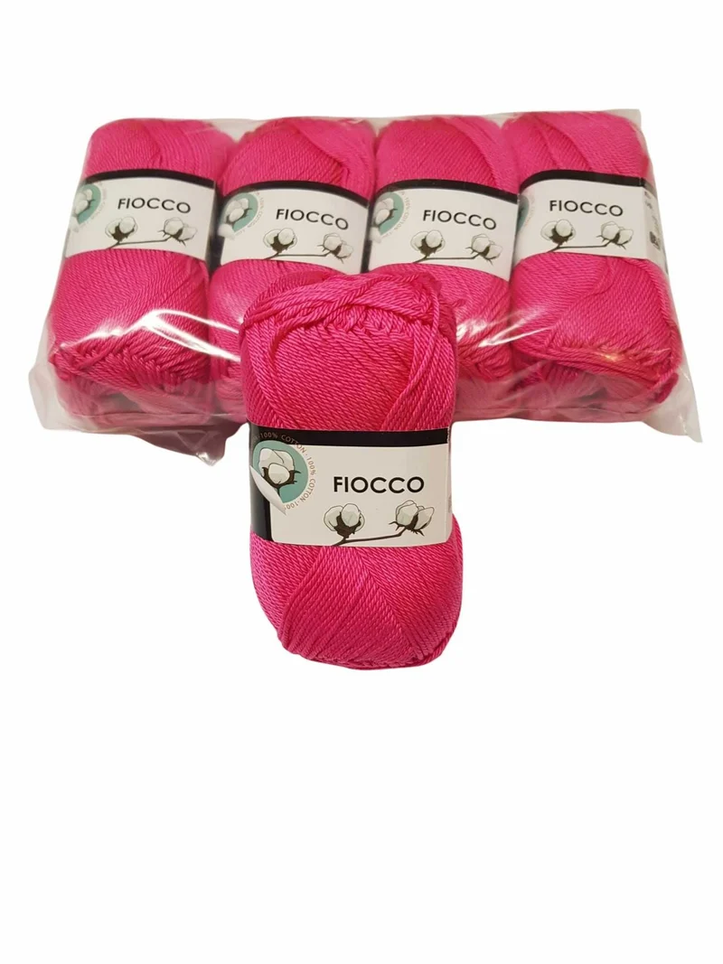 5 gomitoli Filato di Cotone Fiocco Naturale 100% TreSfere in Confezione da 250gr.