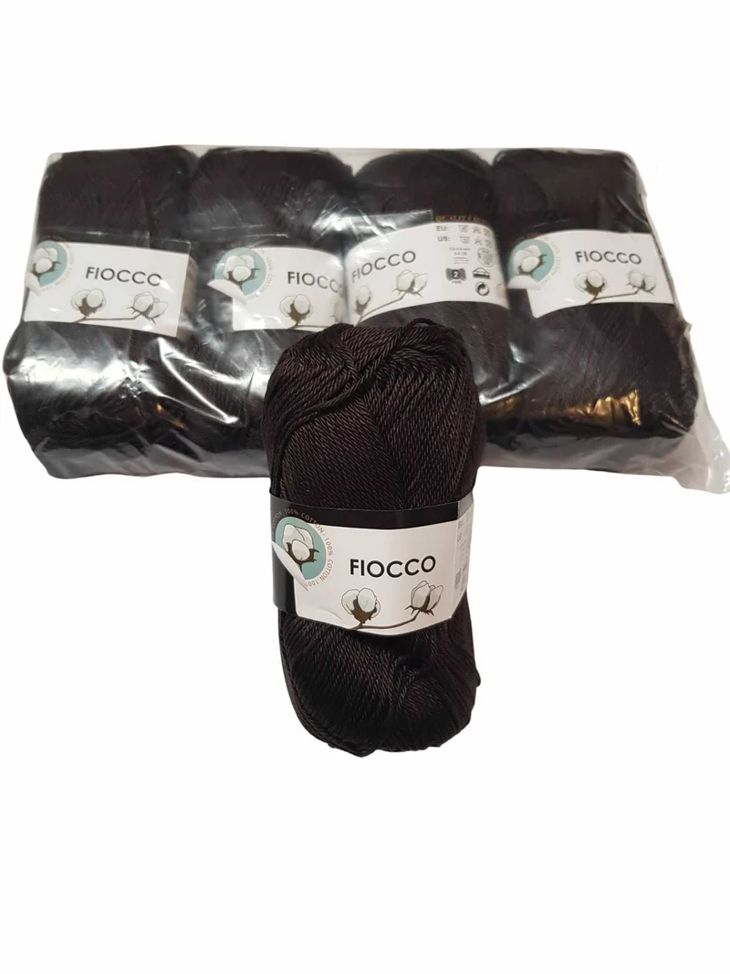 5 gomitoli Filato di Cotone Fiocco Naturale 100% TreSfere in Confezione da 250gr.