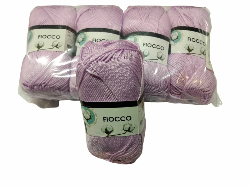 5 gomitoli Filato di Cotone Fiocco Naturale 100% TreSfere in Confezione da 250gr.