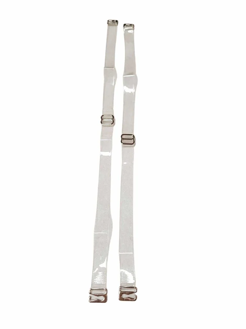 Spalline Trasparenti di Ricambio per Reggiseno Regolabili Ganci Metallo 10mm