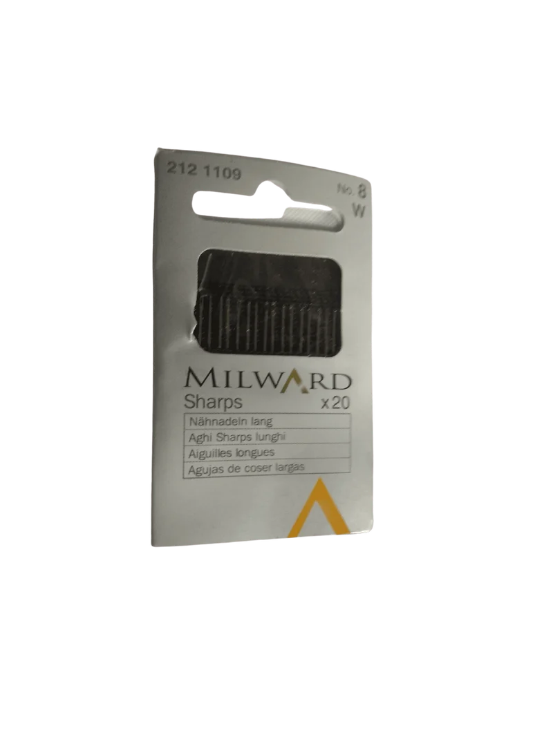 Aghi da Cucito Sharps Lunghi in Acciaio Cartina intera Milward 12 Misure