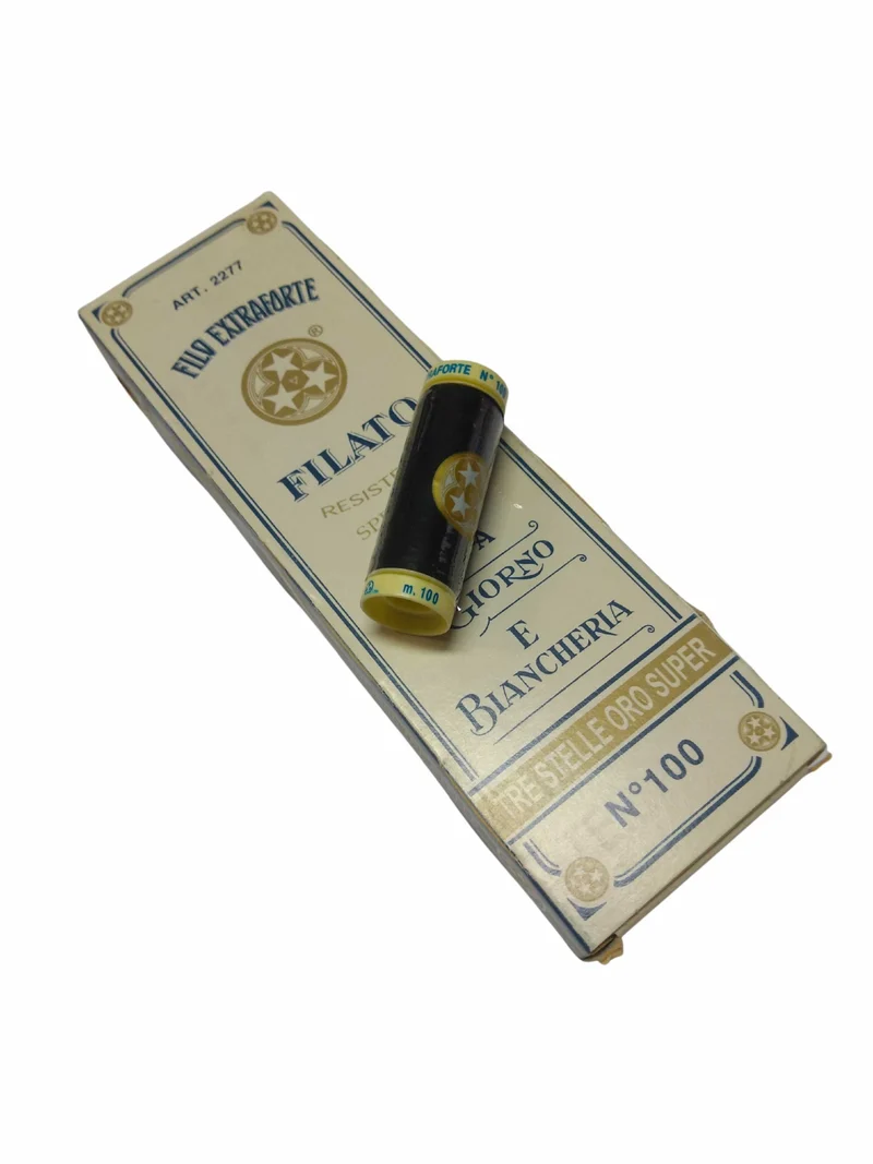 Filo di Cotone Nero Spessore 100 Rocchetto da 100 mt Tre Stelle
