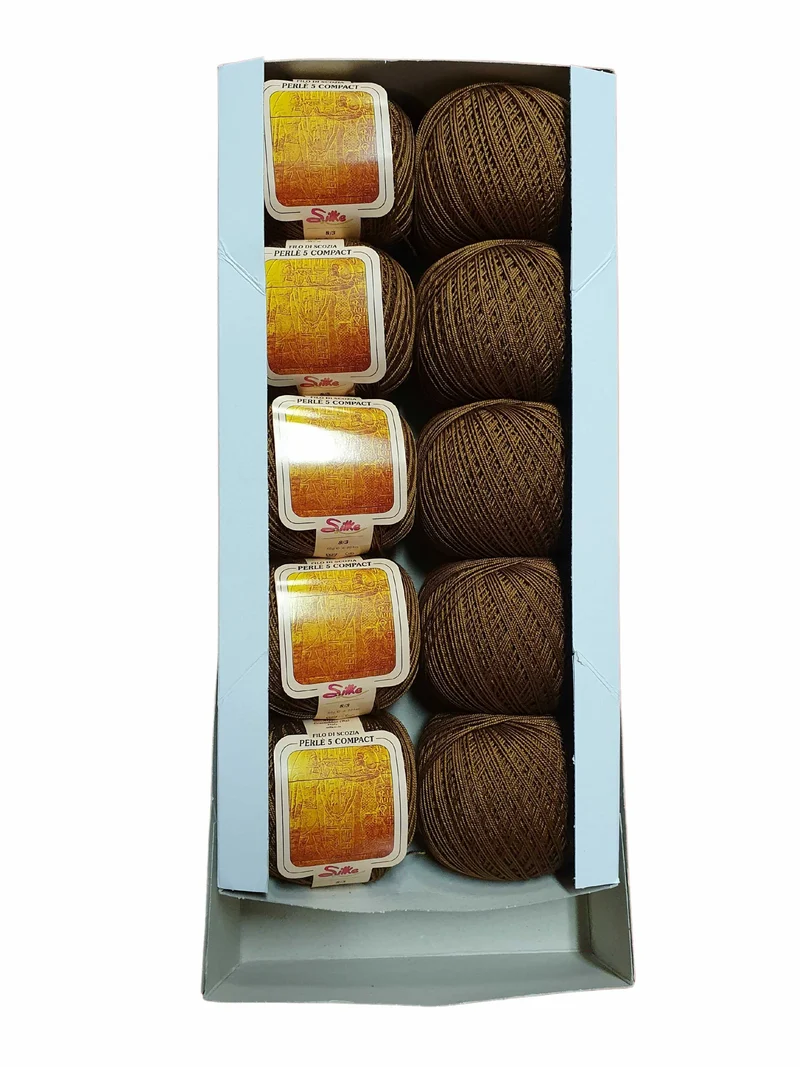 10 Gomitoli Filato di Cotone Egiziano Iran per Uncinetto n°5 in Confezione da 500gr 17 Colori