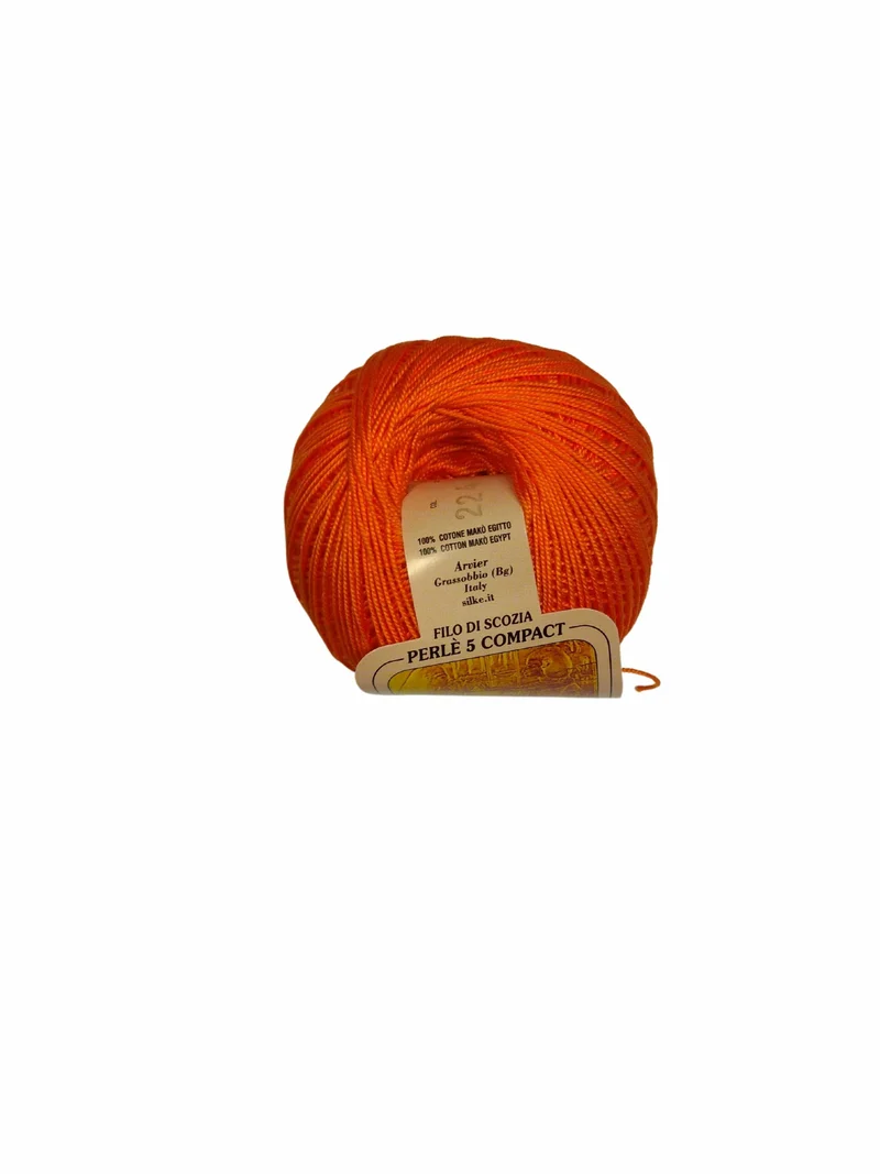 10 Gomitoli Filato di Cotone Egiziano Iran per Uncinetto n°5 in Confezione da 500gr 17 Colori