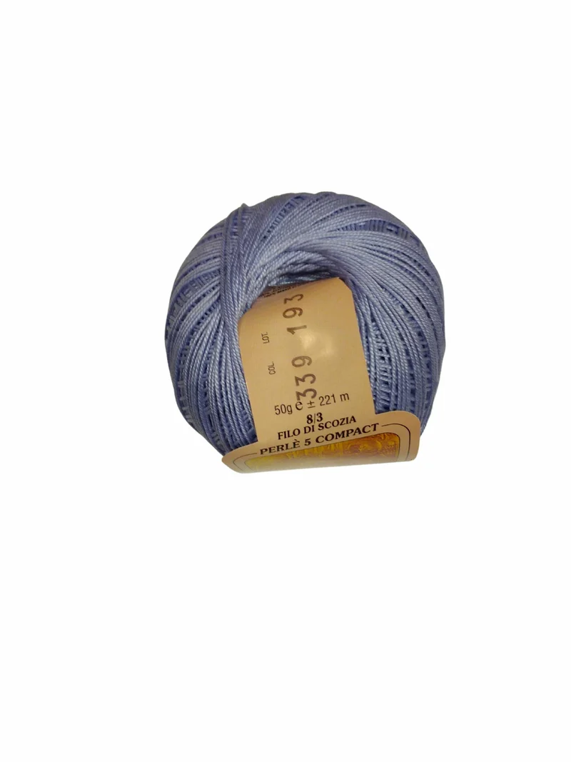 10 Gomitoli Filato di Cotone Egiziano Iran per Uncinetto n°5 in Confezione da 500gr 17 Colori