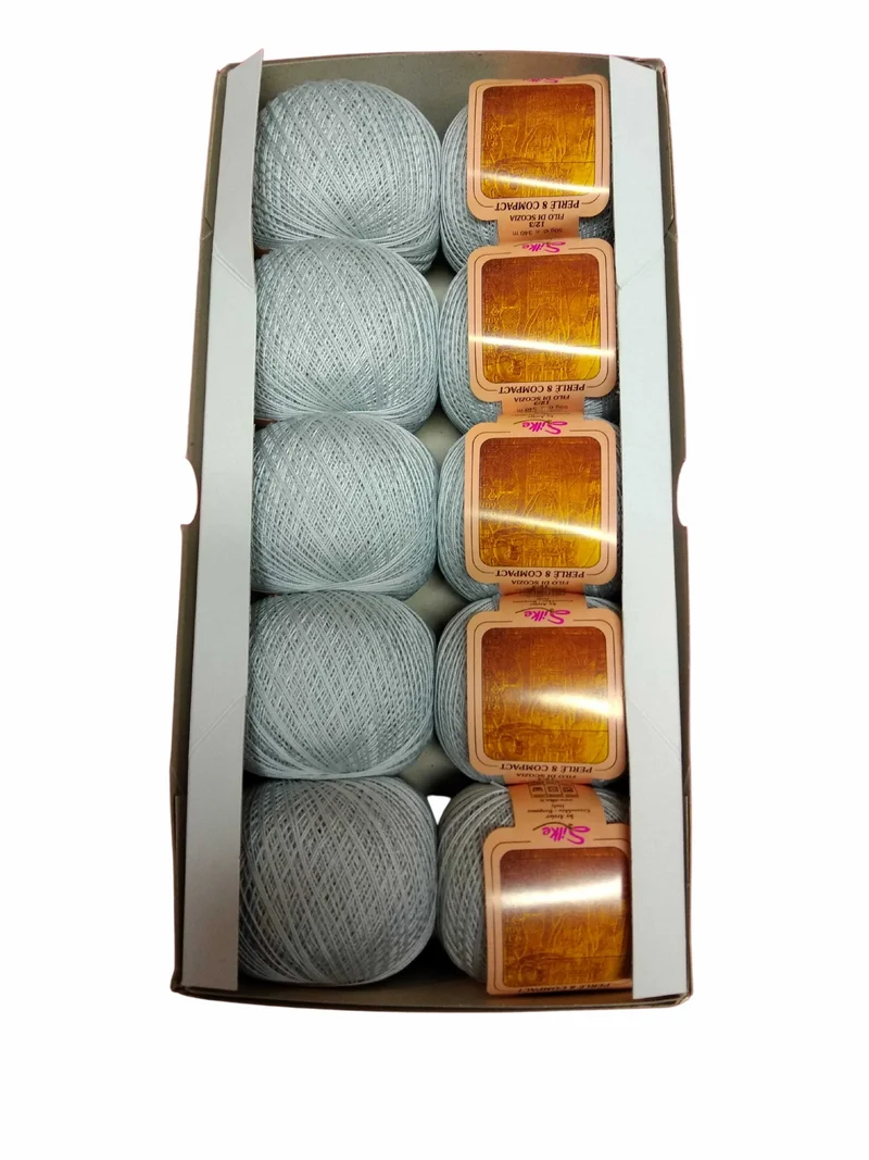 Scatola di Filato di Cotone Egiziano Iran per Uncinetto n°8 in Confezione da 500gr 12 Colori
